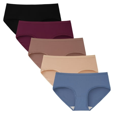 

INNERSY Womens Underwear Micro Modal Soft Panties Pack of 5 (M Black/Burgundy/Coffee/Bleached Apricot/Gray Blue)