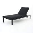 thumbnail image 7 of Bristol Outdoor Adjustable Aluminum Chaise Lounges with Cushion, Set of 4, Black, Dark Grey, 7 of 7