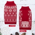 thumbnail image 2 of Dog Sweater - Christmas Winter Warm Dog Clothes for Small Medium Large Dogs - Cute Snowflake Turtleneck Dog Sweater, 2 of 7