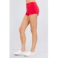 thumbnail image 3 of Simply Fashion Active Foldover Banded Wait Basic Yoga Short Pants, RED-SMALL, 3 of 5