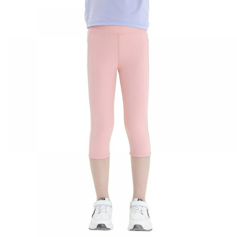 Girls Athletic Active Leggings Youth Kids Yoga Pants Sports Running Dance  Tights with Pocket
