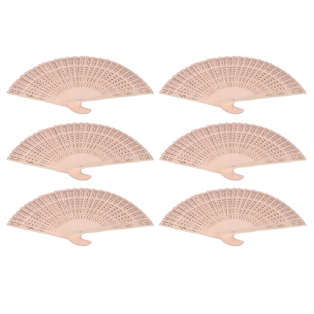 Fan de Abanico Plegable, Decoración de Los Fanós de los Mano de Madera de Estilo Chino Hueco para la Danza para la Boda