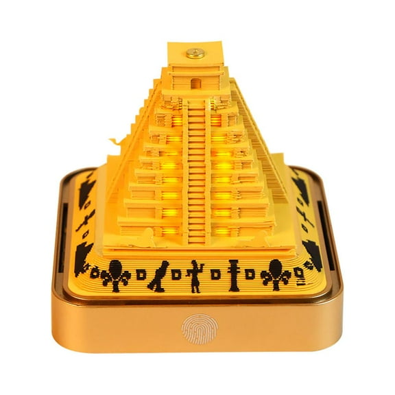 ZOUBAOQ 3D Calendar 2026, Time Piece Calendar 2026, 3D Memo Pad With Lights, Gift Carving Decoration Desktop Paper