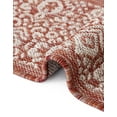 thumbnail image 6 of Unique Loom Outdoor Border Collection Area Rug - Floral Border (4' 1" x 6' 1" Rectangle Rust Red/Ivory), 6 of 12