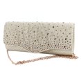 thumbnail image 2 of Bolso de noche para mujer con brillantes diamantes de imitación, multifuncional, para cenas, fiestas, bodas, dorado, talla única, 2 of 15