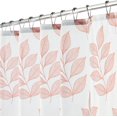 thumbnail image 6 of Fabric Shower Curtain, Machine Washable, Quality Reinforced Buttonholes for Bathroom, Guest Bath, Stalls, Tubs - Tropical Palm Design - Blue/Green, 6 of 6
