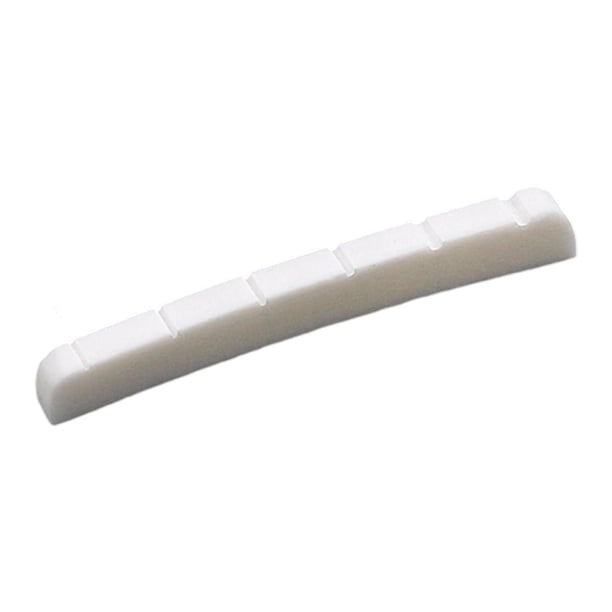 Cejuela de hueso para guitarra eléctrica Accesorio para guitarra eléctrica pre-ranurado para 6 cuerdas 42x6x3.4 R7.25