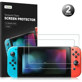 Switch Carrying with 2 Pack Screen Protector, Younik Switch Travel Case Protective Hard Shell Pouch Case for Nintendo Switch Console & Accessories Holds 19 Game Cartridge, Black Walmart.com