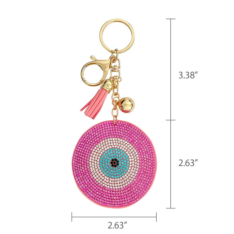 Evil Eye Key Chain for Women Purse Charm Backpack Charm Crystal Bling