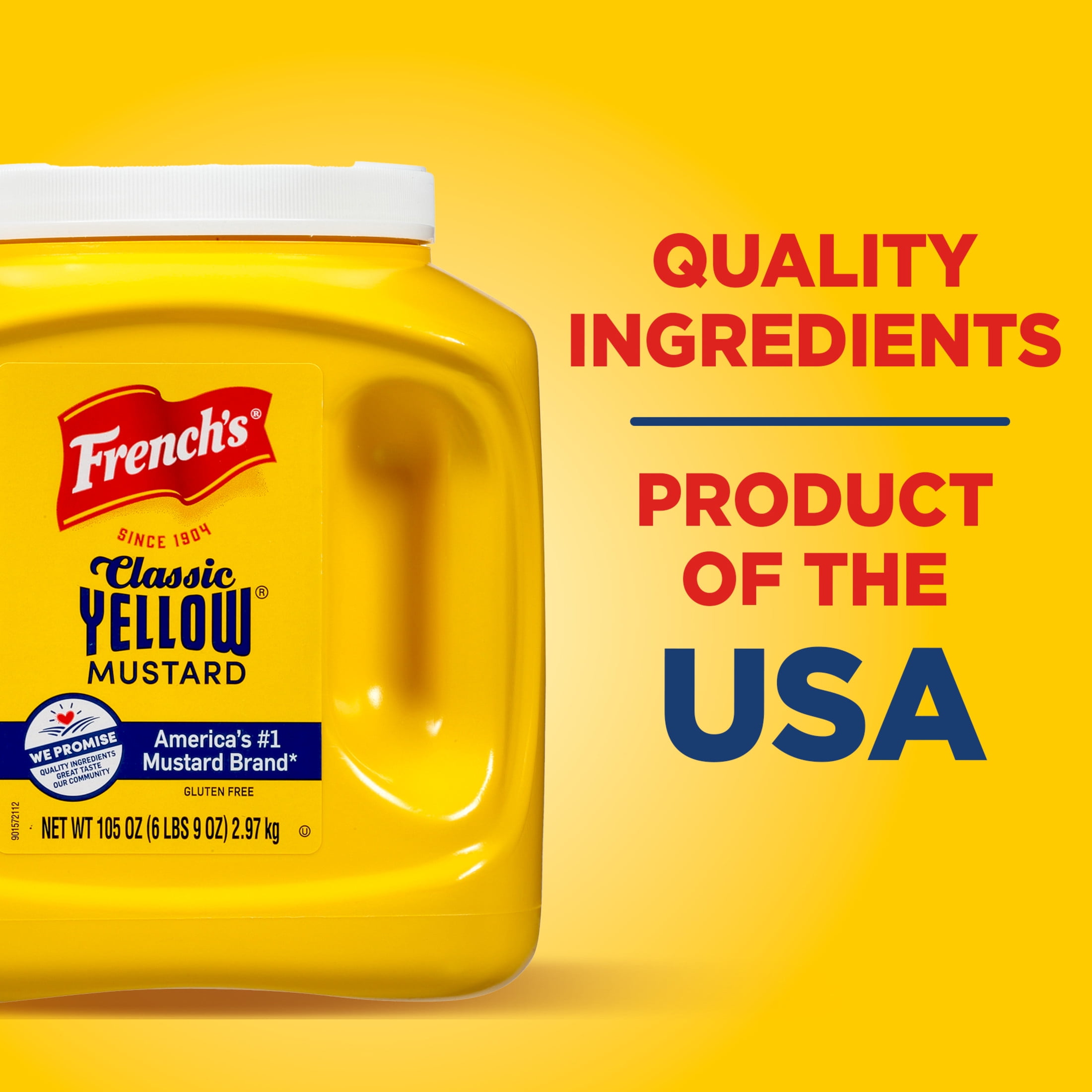 French's Kosher Classic Yellow Mustard, 105.0 oz Cup