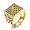 Gold, variant on Men's Egyptian Pyramid Eye of Horus Signet Ring US 8-13