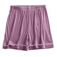 thumbnail image 2 of Feancey Pajama Shorts for Women Plus Size Pj Bottoms Soft Modal Lounge Shorts Comfort Elastic Waist Summer Short Pants Purple XXL, 2 of 7