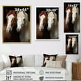 thumbnail image 4 of Designart "Dynamic Equine Duo White and Brown Horse VI" Animals Floater Framed Canvas Print, 4 of 7