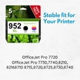 thumbnail image 5 of 952XL Ink Cartridge High-Yield 5 Pack (2Black/ 1Cyan/ 1Magenta/ 1Yellow,) Replacement for HP Color Combo Pack OfficeJet Pro 8720 8740 7720 8715 8702 Printer, 5 of 8