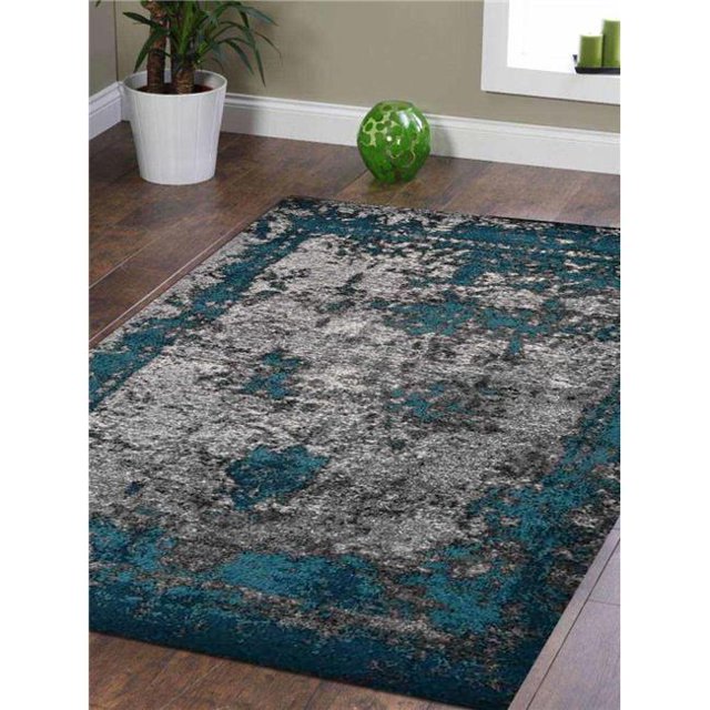 Get My Rugs MX0019M1703A18 10 x 13 ft. Machine Woven Polypropylene Area Rug, Turkish Oriental - Ivory Blue