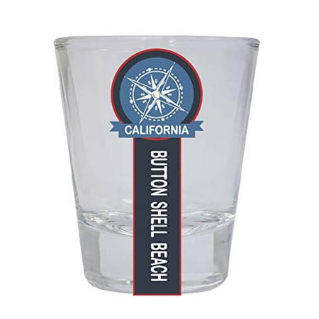 

Button Shell Beach California Nautical Souvenir Round Shot Glass