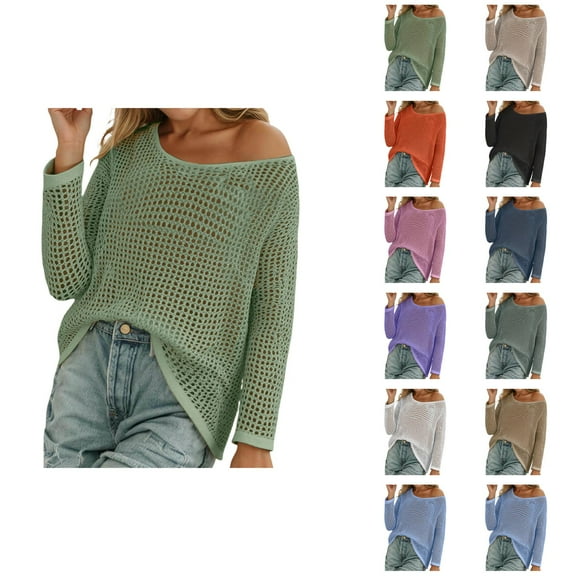 Swim Cover Up Crochet Cover Up Stylish Women's Swimwear Cover-Ups Crochet Summer Beach Tops Lightweight Knit Pullover Sweater for Various Occasions