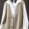 thumbnail image 5 of Sexlip Women V Neck Knit Vest Sleeveless Colorful Button Front Loose Fit Thick Knit Cardigan Waistcoat Casual Transitional Layering Outerwear Yellow Free Size, 5 of 5