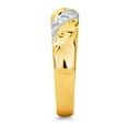thumbnail image 3 of Wellingsale Mens Solid 14k Two 2 Tone White and Yellow Gold Polished CZ Cubic Zirconia Wedding Ring Band - Size 9, 3 of 5