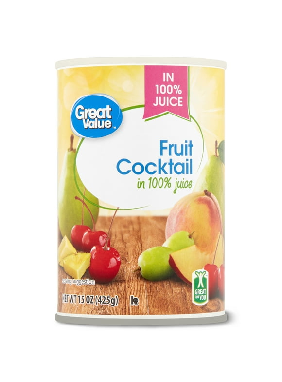 Great Value Fruit Cocktail in 100% Juice, 15 oz