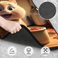 thumbnail image 3 of Kdxio Cartoon Cooking Cat Print Car Floor Mats Universal SUV Front Rear Floor Foot Mats 4-Piece Full Set with Non-Slip Rubber Backing Car Accessories for Most Cars, 3 of 7
