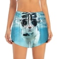 thumbnail image 2 of Picia Swimming Cat Goggles Pattern Women's 2 in 1 Athletic Running Shorts High Waisted Workout Casual Gym Sweat Shorts with Comfy Liner Zipper Pockets-Medium, 2 of 9