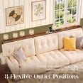 thumbnail image 6 of Amadwell 79" Console Table, 5.9 Inch Narrow Sofa Table, with Power Ports, Behind Couch Table for Living Room Entryway Hallway Bedroom, Small Spaces, Rustic Brown, 6 of 9