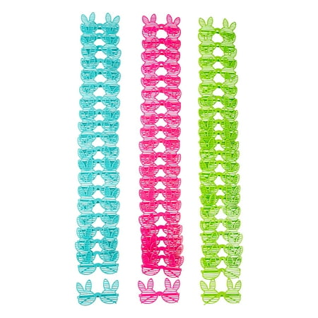 Bulk Plastic Bunny Shutter Shades 72Ct - Apparel Accessories - 72 Pieces