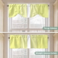 thumbnail image 5 of Yellow White Stripe Tie Up Valance Curtains for Windows, Kitchen Curtains Window Treatments, Modern Rustic Vertical Striped Short Window Shades Valances for Bedroom Bathroom Cafe 42"x18", 5 of 8