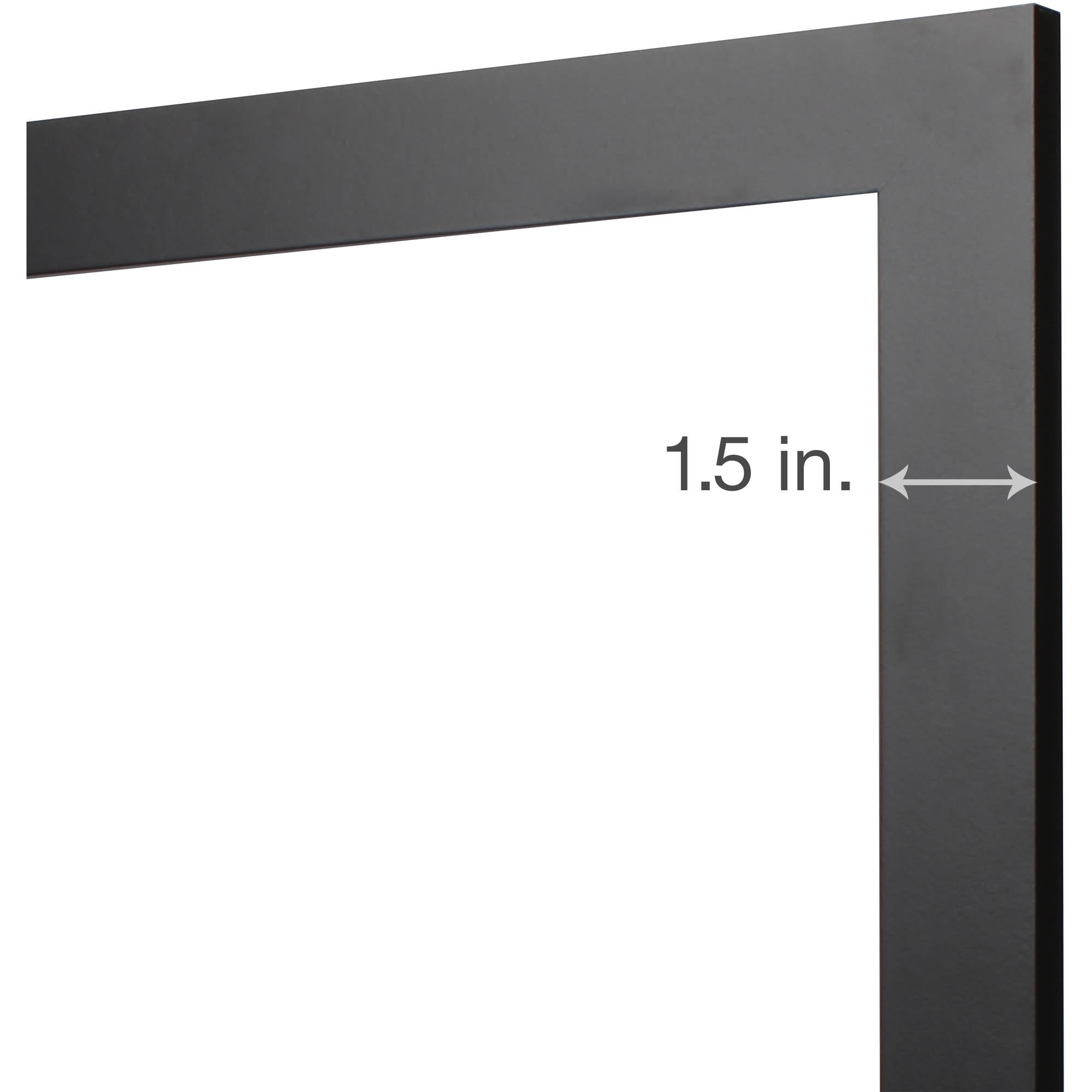 Mainstays Museum 8x8 Matted to 4x4 Flat Wide Gallery Picture Frame, Black, Set of 2