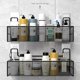 thumbnail image 3 of Estante de ducha moderno negro mate, estantes de esquina de baño, estante de pared de cocina, estante de almacenamiento de champú, 3 of 4