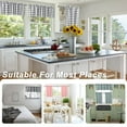 thumbnail image 6 of XWZO Short Kitchen Curtains 3 Pieces Set, Semi Sheer Light Filtering Checkered Tier and Valance Window Curtains Set, Black, 52W x 18L (1 Panel) + 26W x 24L (2 Panels), 6 of 7