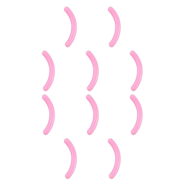 Vogacara Recambios para rizador de pestañas Flexible Sólido Útil Herramienta de belleza Suministros Práctico resistente Reemplace la tira adhesiva Rosa (Solo) 10piezas Vogacara CBP374068