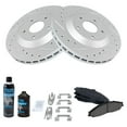 thumbnail image 2 of TRQ Performance Brake Rotor G-& Ceramic Pad Front Kit w/Chemicals BKA17900 Fits select: 1997-2004 CHEVROLET CORVETTE, 2 of 8
