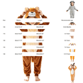 thumbnail image 4 of YunPes Boys & Girls Flannel Animal Onesie Cozy Warm Ears Hood Jumpsuit Halloween Carnival Party Cute Festival Clothes 18M-10Y, 4 of 6