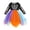 C124 Orange, variant on CONZONE Halloween Costume Dresses for Toddler Girls Long Sleeve Hallowmas Skeleton Graphic Tulle Dress Cute Party Stage Dress Up Clothes