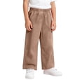 thumbnail image 3 of Girls Pants Children Baggy Elastic Waist Basic Cotton Gauze Proof Pants Casual Coffee 7-8 Years, 3 of 7
