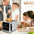 thumbnail image 5 of Dear Morning Touch Screen Toaster 2 Slice, Smart Digital Toaster with LCD Display Stainless Steel Toaster , 6 Bread Types & 6 Shade Settings With Bagel Cancel,Defrost Functions, 5 of 8