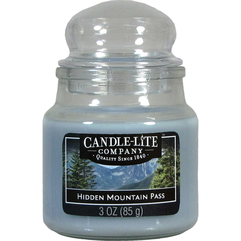 Candlelite 3 Ounce Hidden Mountain Pass Glass Jar Candle