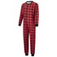 thumbnail image 3 of Conjunto de pijamas navideños familiares a juego, estampado a cuadros, manga larga, botones, mono largo para las fiestas., 3 of 10