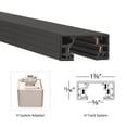 thumbnail image 2 of WAC Lighting H Track 24" Aluminum Line Voltage Track Head Extension in Black, 2 of 2