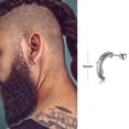 thumbnail image 1 of COOL SINGLE SILVER STAINLESS STEEL HOOP DAGGER EARRING, 1 of 33
