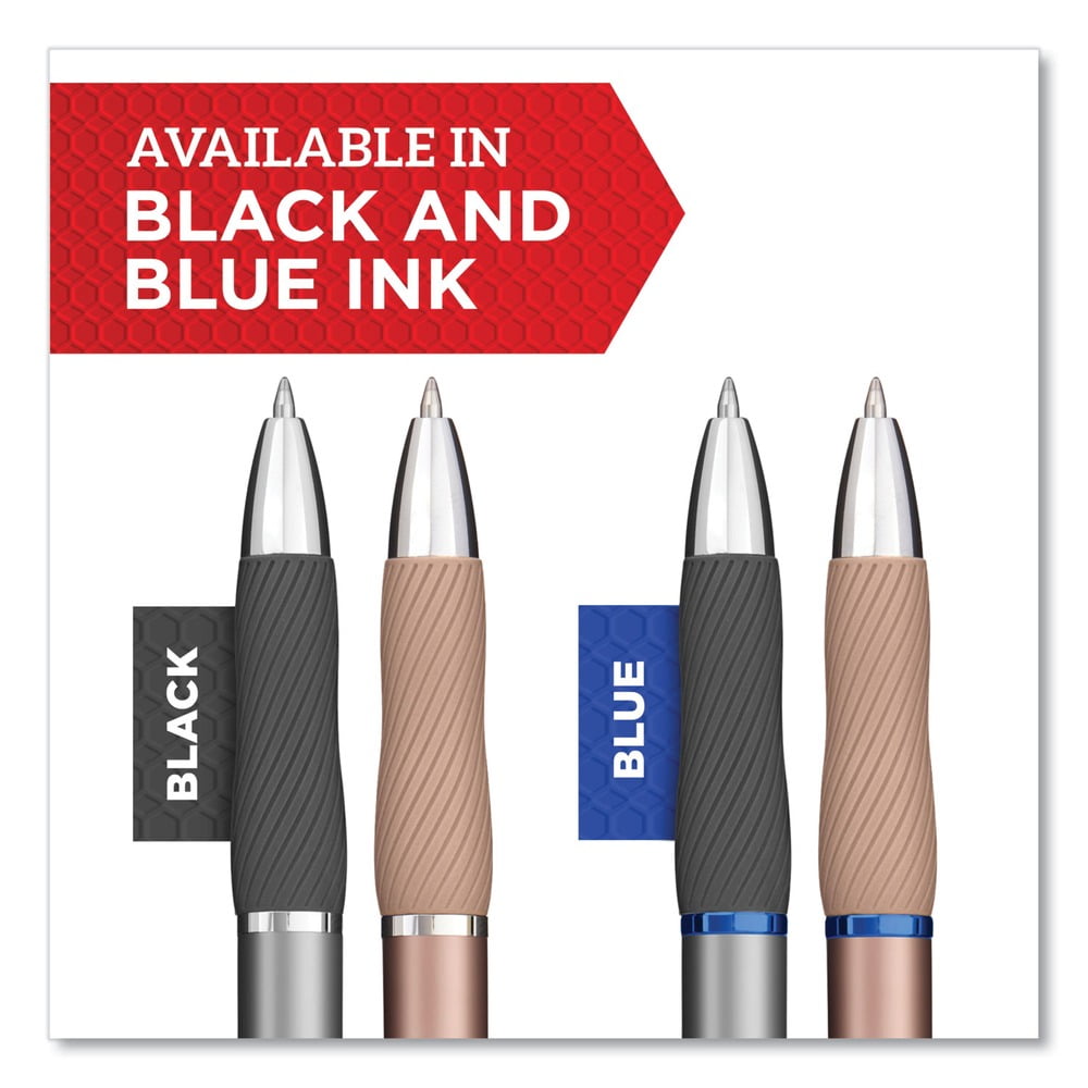 Sharpie S-Gel, Gel Pens, Sleek Metal Barrel, Medium Point (0.7mm), Black Ink, 12 Count