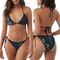 thumbnail image 3 of Lsque Moonlit Skeleton Campfire Pattern Women Two Piece Swimsuit Sexy Swimwear Halter String Triangle Bikini Sets, 3 of 6