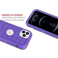 thumbnail image 4 of EBIZCITY iPhone12 / iPhone 12 Pro Case , Phone Case for Apple iPhone 12 / iPhone 12 Pro 6.1 inches, Shockproof Heavy Duty Armor Plastic & Rubber Rugged Bumper 3-in-1 Case Cover -Purple, 4 of 6