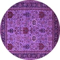 thumbnail image 1 of Ahgly Company Indoor Round Oriental Purple Industrial Area Rugs, 3' Round, 1 of 4