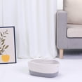 thumbnail image 4 of Unique Bargains Woven Storage Basket Shelf Storage Bin for Home Clothes with Handles Grey, 4 of 6