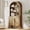 Walnut, variant on 71” Tall Arched Bookshelf, Modern 5 Tier Bookcase with Cabinet, Wooden Display Cabinet with Doors and Adjustable Shelves, Versatile Bookshelf for Living Room, Study, Office
