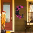 thumbnail image 3 of Halloween Moon Cat Shaped Wreath Artificial Flower Black Cat Hanging, 3 of 7