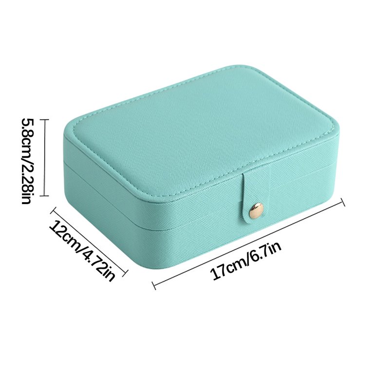 Fridja Double Jewelry Box Ring Earring Storage Jewelry Box Stud Plate Small  Jewelry Box-Mini Jewelry Case Double Layer Travel Jewelry Organizer For  Women 